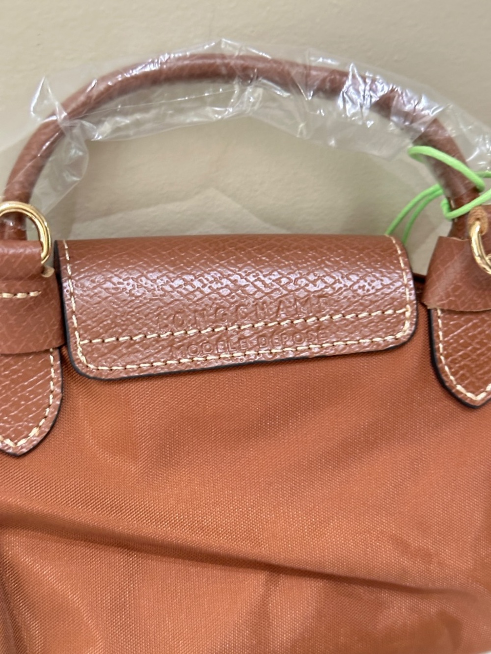 NWT Longchamp le pliage Brown Mini Micro Crossbody Hand Bag - Picture 6 of 7